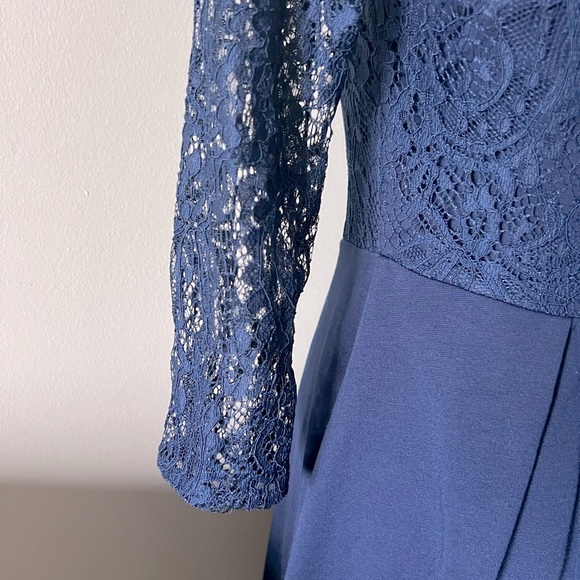 FRANCESCA’S navy blue lace mini dress size M - Picture 12 of 16